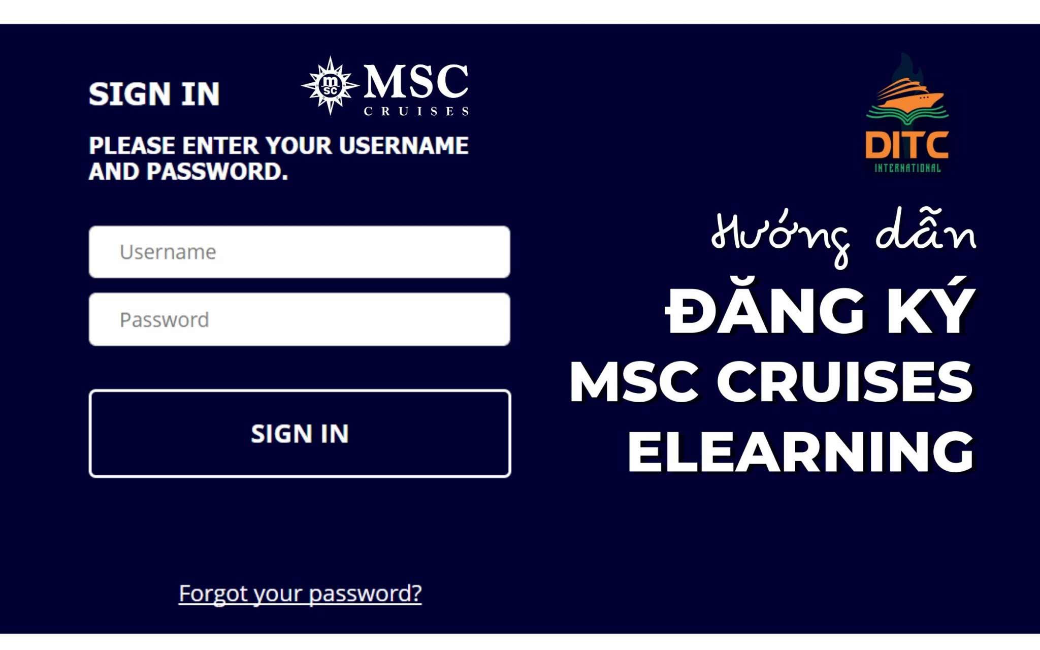 Msc cruises elearning