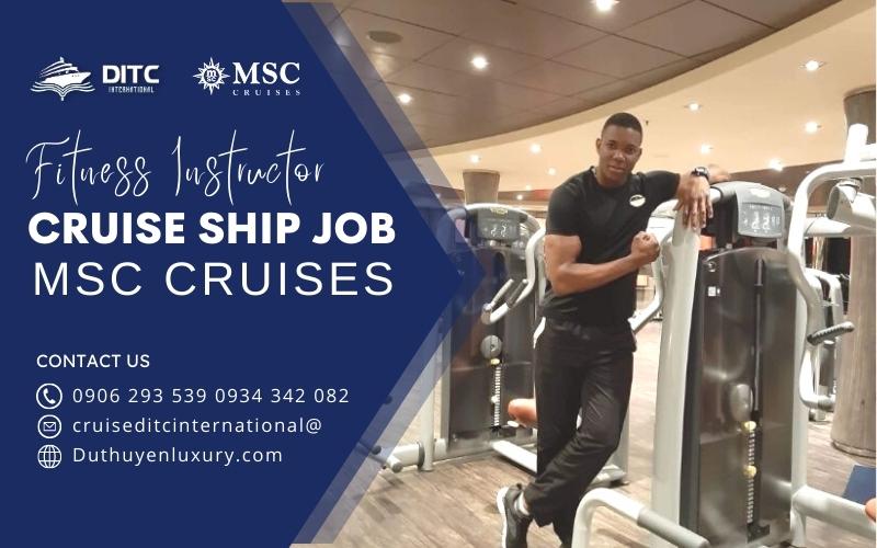 huấn luyện viên thể hình làm việc trên tàu msc, gym cruises