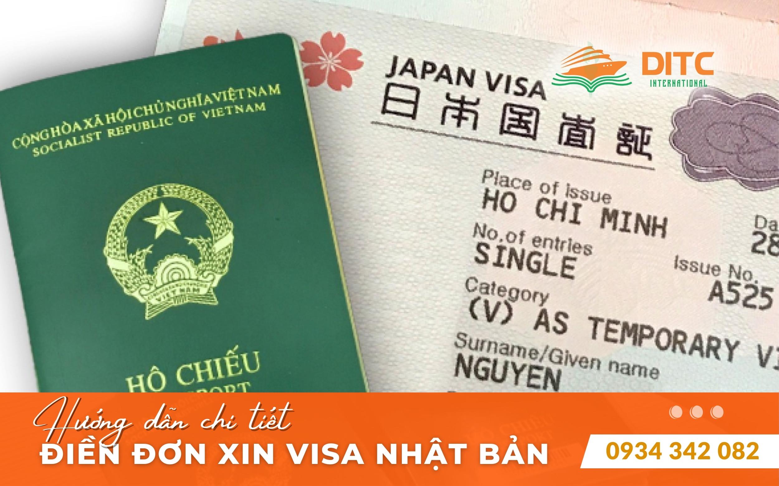 hướng dẫn điền tờ khai xin visa nhật bản