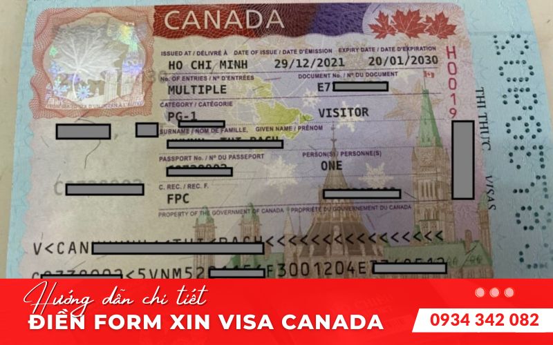 Điền form xin visa canada, ditc, visa canada,